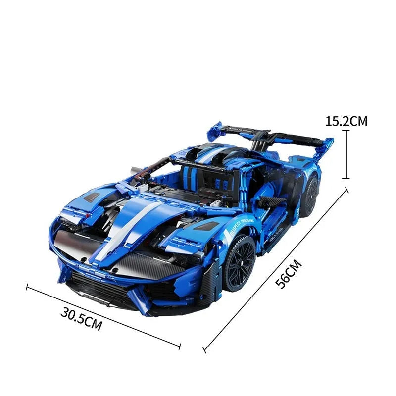 Building Blocks Tech MOC Concept LE GT Sports Roadster Car Bricks Toy - 8