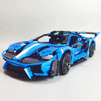 Thumbnail for Building Blocks Tech MOC Concept LE GT Sports Roadster Car Bricks Toy - 9