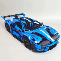 Thumbnail for Building Blocks Tech MOC Concept LE GT Sports Roadster Car Bricks Toy - 10