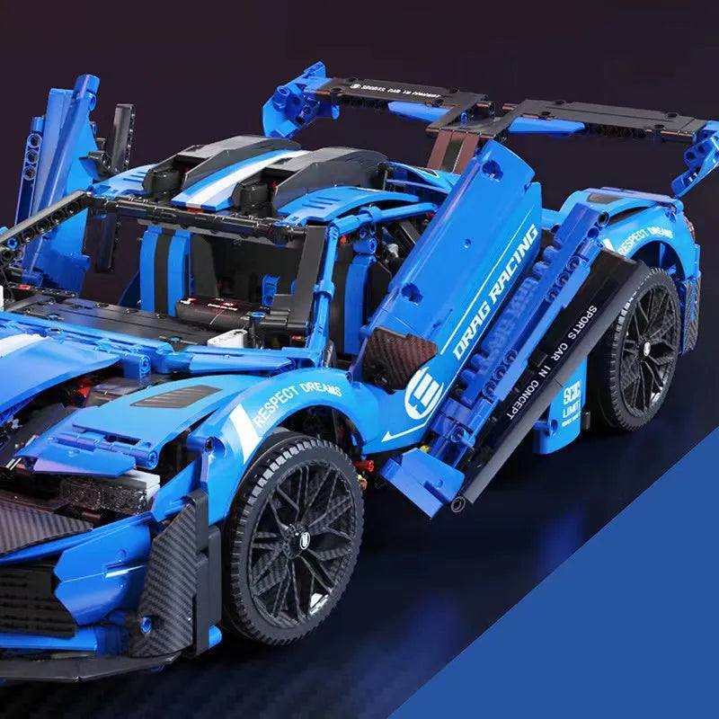 Building Blocks Tech MOC Concept LE GT Sports Roadster Car Bricks Toy - 6