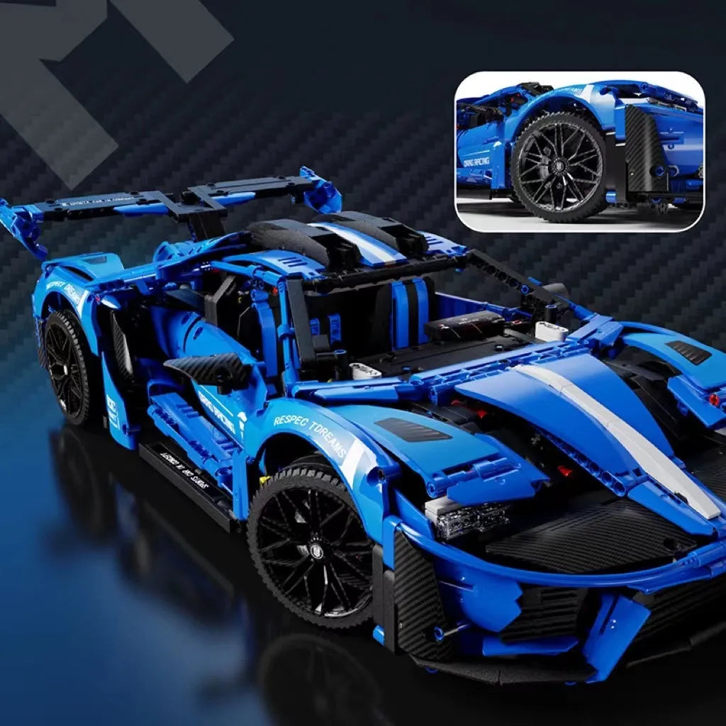 Building Blocks Tech MOC Concept LE GT Sports Roadster Car Bricks Toy - 5