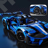 Thumbnail for Building Blocks Tech MOC Concept LE GT Sports Roadster Car Bricks Toy - 5