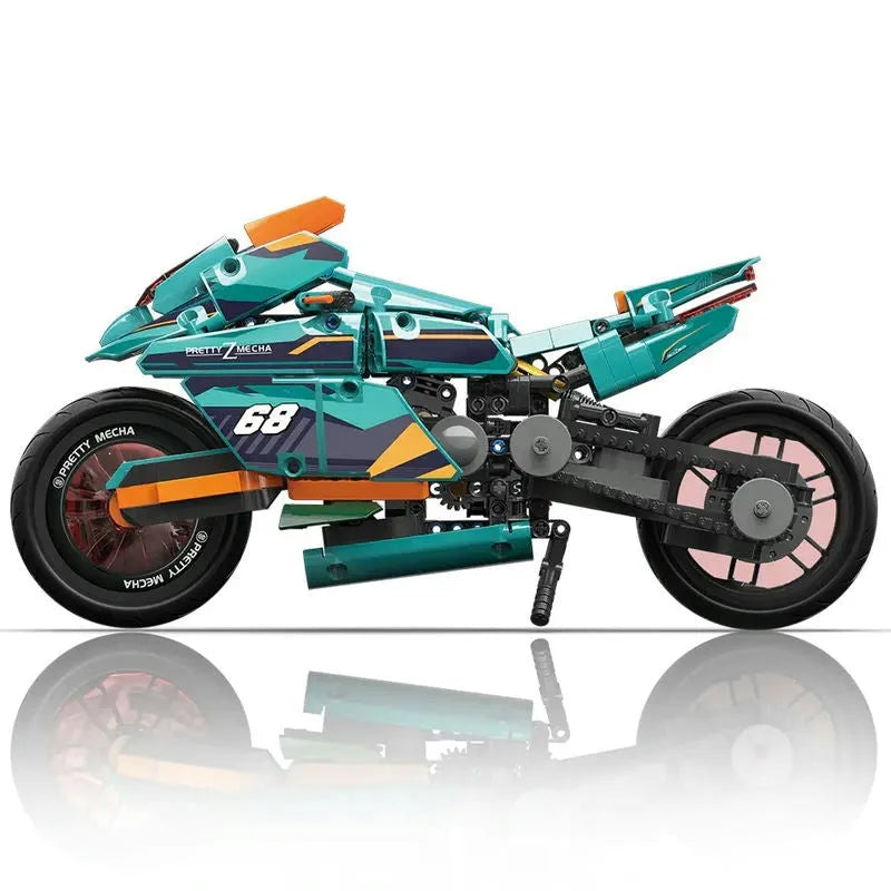 Building Blocks Tech MOC Cyberpunk Concept Motorcycle Bricks Toys - 4