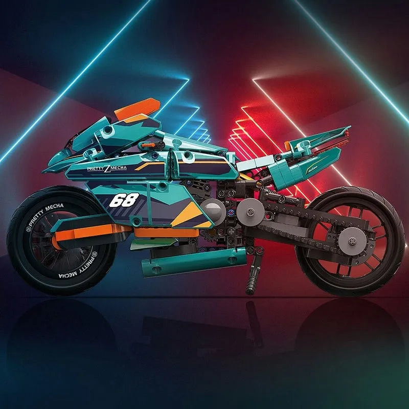 Building Blocks Tech MOC Cyberpunk Concept Motorcycle Bricks Toys Construction Set Toys - 5