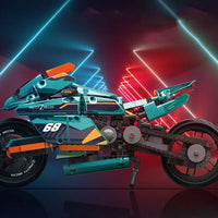 Thumbnail for Building Blocks Tech MOC Cyberpunk Concept Motorcycle Bricks Toys Construction Set Toys - 3