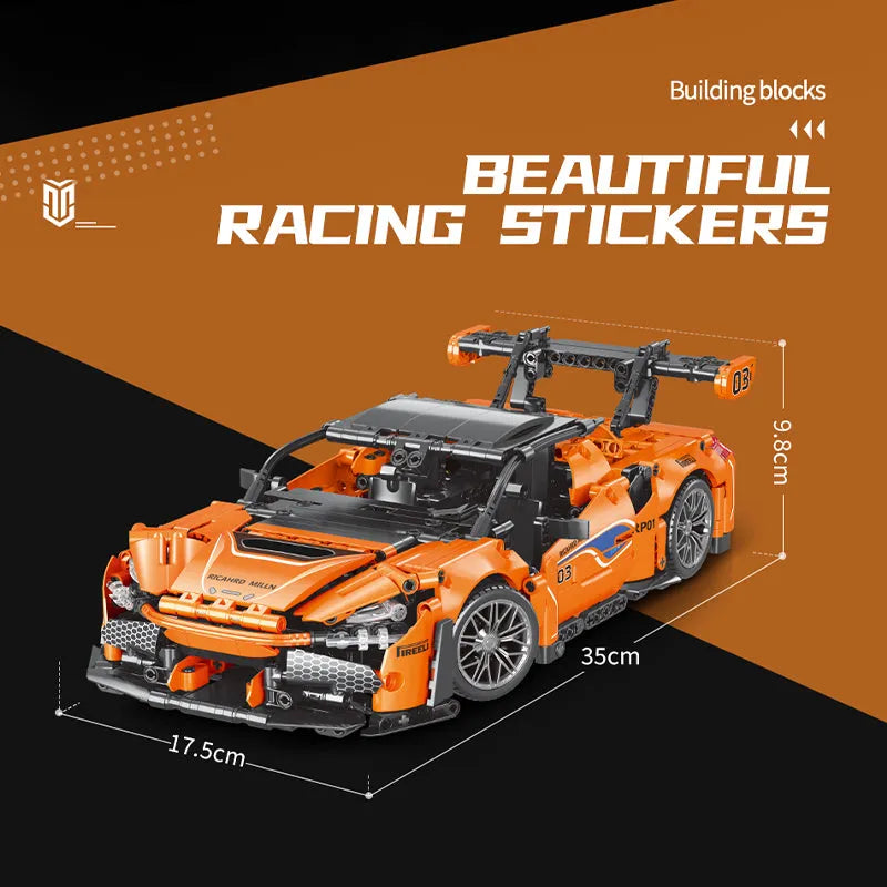 Building Blocks Tech MOC God Of War Drag Racing Car Bricks Toy 88313 - 6