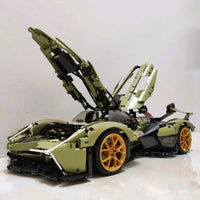 Thumbnail for Building Blocks Tech MOC Lambo V12 Vision GT Racing Car Bricks Toy 88001 Construction Set Toys - 8