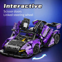 Thumbnail for Building Blocks Tech MOC McLaren Senna GTR Racing Sports Car Bricks Toys - 3