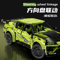 Thumbnail for Building Blocks Tech MOC Off-Road Sports Car Racing SUV Bricks Toys - 5