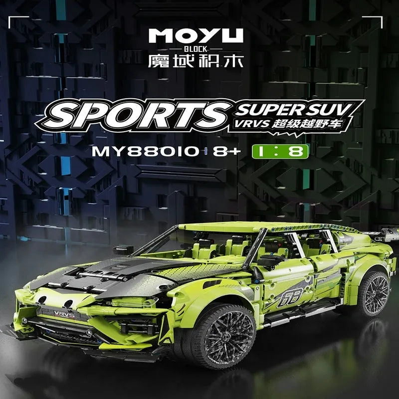 Building Blocks Tech MOC Off-Road Sports Car Racing SUV Bricks Toys - 2