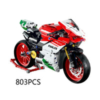 Thumbnail for Building Blocks Bike MOC Fast Racing Motorcycle Bricks Toys 672001 - 3