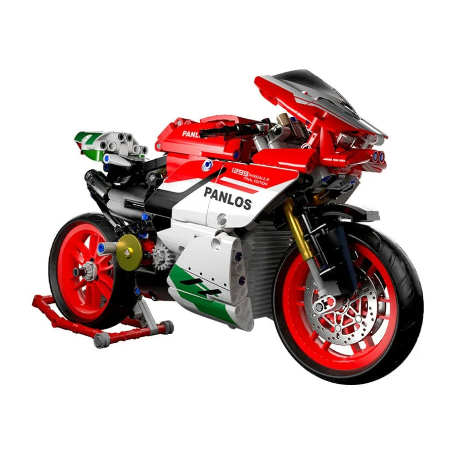 Building Blocks Bike MOC Fast Racing Motorcycle Bricks Toys 672001 - 1