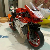 Thumbnail for Building Blocks Bike MOC Fast Racing Motorcycle Bricks Toys 672001 - 11