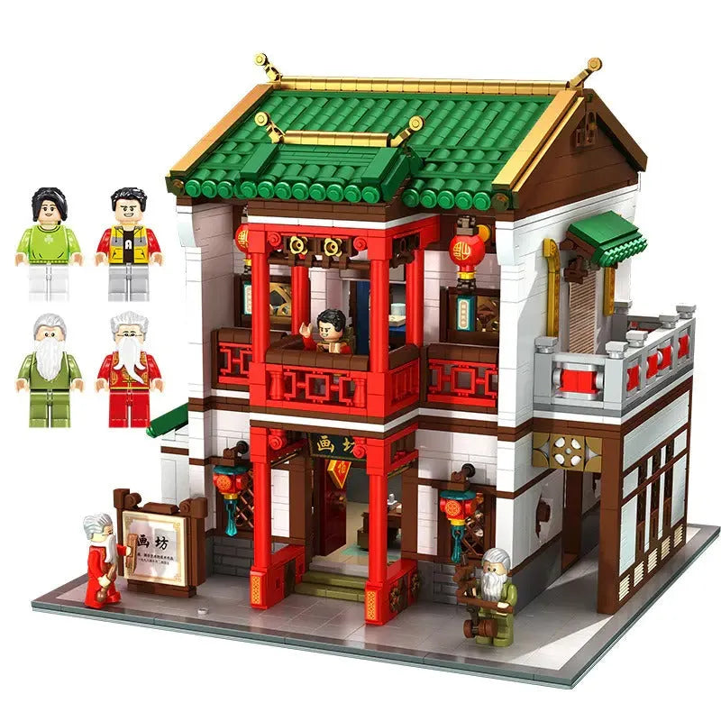Building Blocks Creator Expert Ancient China Town Painting Workshop Bricks Toy - 1