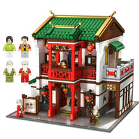 Thumbnail for Building Blocks Creator Expert Ancient China Town Painting Workshop Bricks Toy - 1