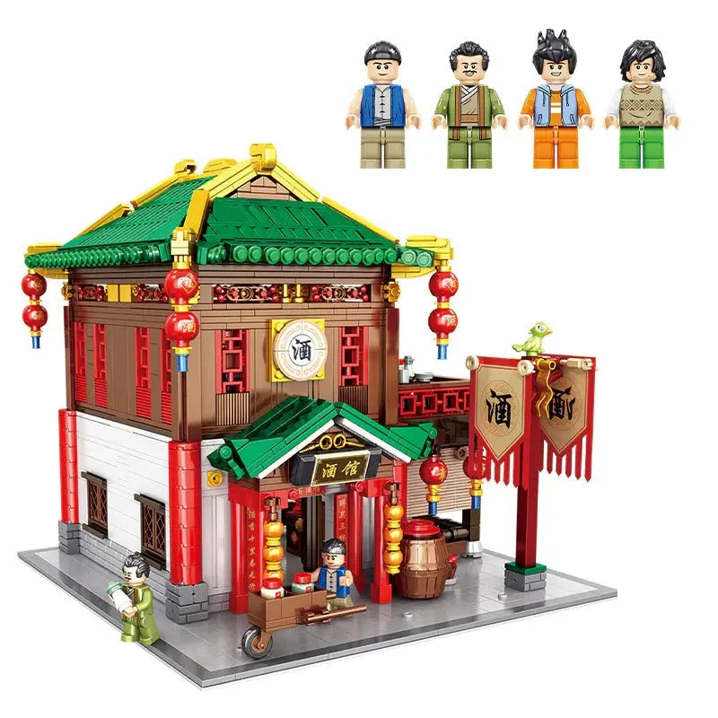 Building Blocks Creator Expert MOC Ancient China Town Street Bricks Toy - 1