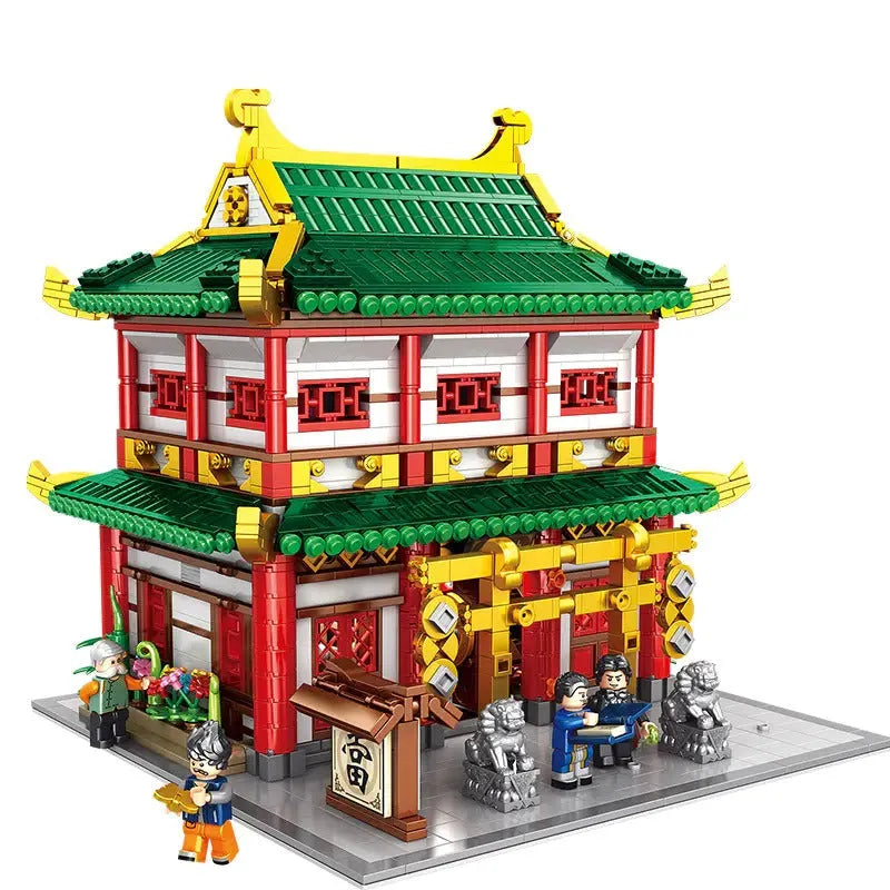 Building Blocks Expert Creator Ancient China Town Pawnshop Bricks Toy Construction Set Toys - 1