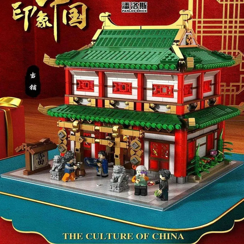 Building Blocks Expert Creator Ancient China Town Pawnshop Bricks Toy - 5