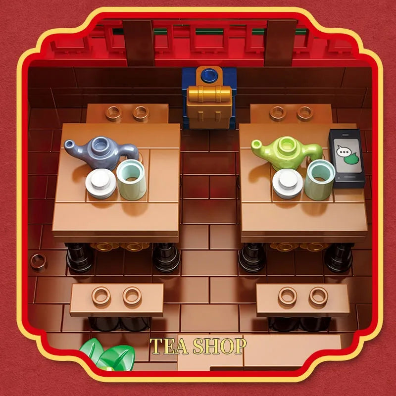 Building Blocks Expert Creator China Town Ancient Emerald House Bricks Toy - 6