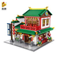 Thumbnail for Building Blocks Expert Creator China Town Ancient Fragrance Shop Bricks Toy - 4