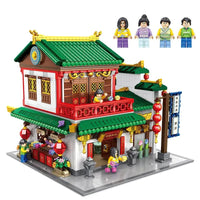 Thumbnail for Building Blocks Expert Creator China Town Ancient Fragrance Shop Bricks Toy Construction Set Toys - 1