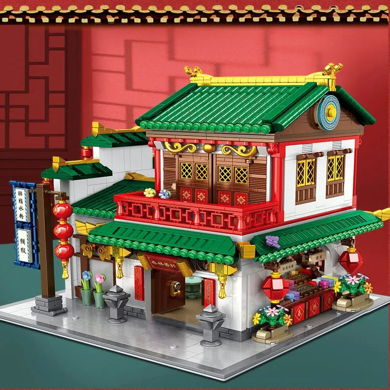 Building Blocks Expert Creator China Town Ancient Fragrance Shop Bricks Toy - 2