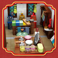 Thumbnail for Building Blocks Expert Creator China Town Ancient Fragrance Shop Bricks Toy Construction Set Toys - 10