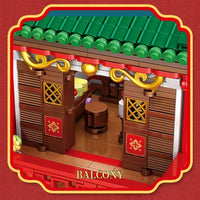 Thumbnail for Building Blocks Expert Creator China Town Ancient Fragrance Shop Bricks Toy Construction Set Toys - 9