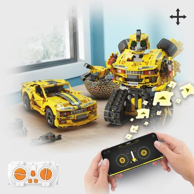 Building Blocks Expert Electric 2In1 Robot APP RC Transbot Bricks Kids Toys - 3