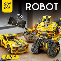 Thumbnail for Building Blocks Expert Electric 2In1 Robot APP RC Transbot Bricks Kids Toys - 2