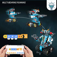 Thumbnail for Building Blocks Expert Electric Robot APP RC Transbot Bricks Kids Toys - 7