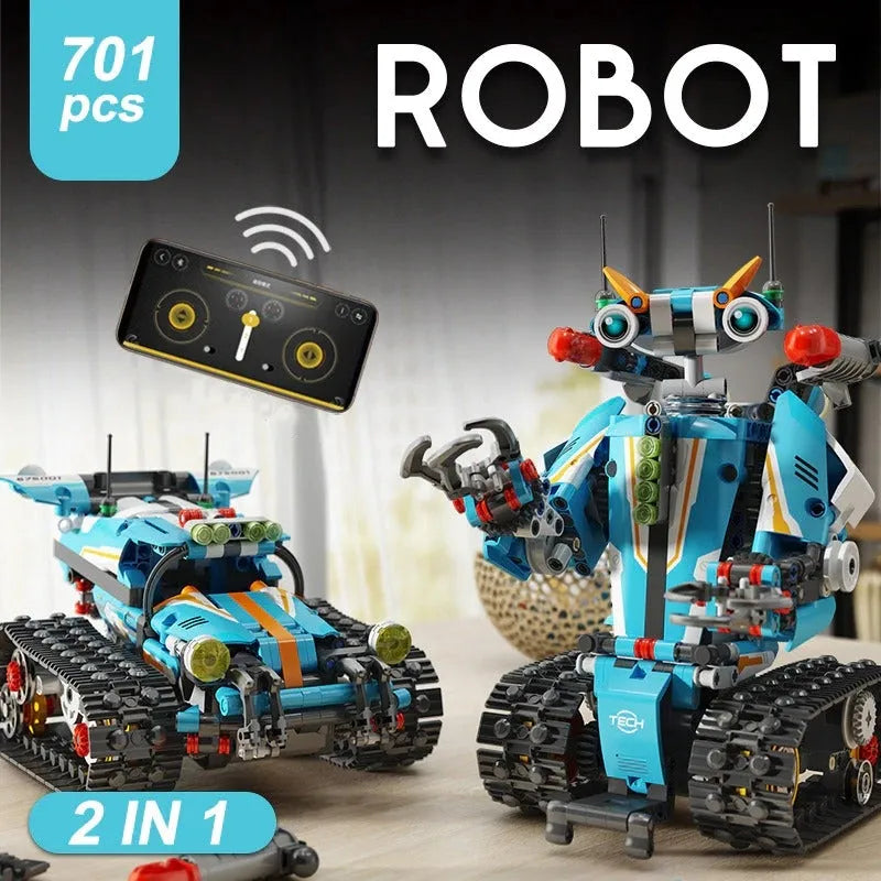 Building Blocks Expert Electric Robot APP RC Transbot Bricks Kids Toys - 2