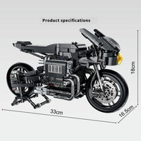 Thumbnail for Building Blocks High Tech MOC Classic City Motorcycle Bricks Toy - 7