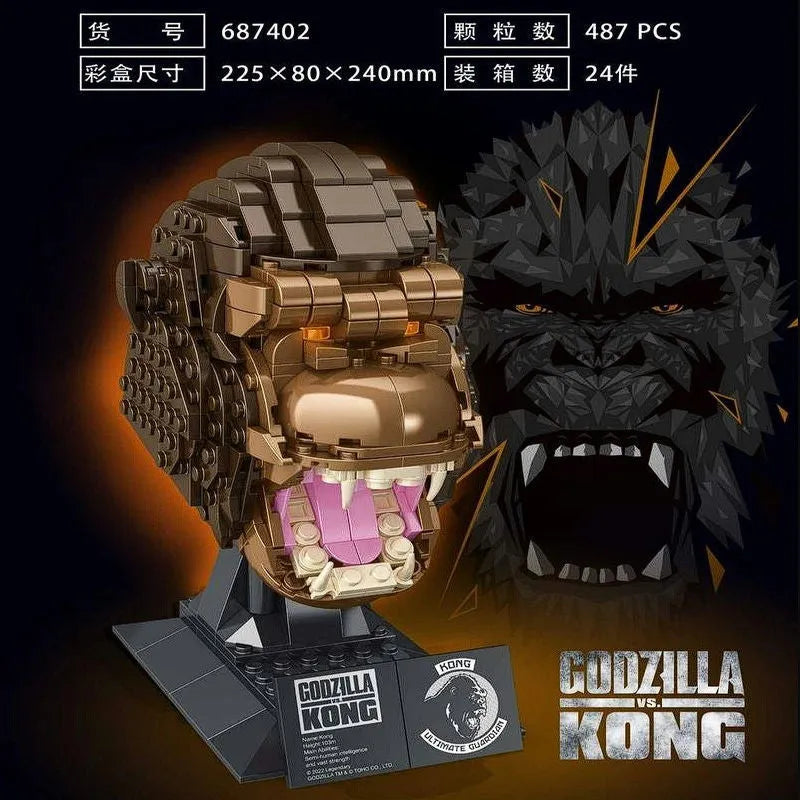 Building Blocks Idea Expert MOC King Kong Head Bricks Toys 687402 - 3