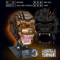 Thumbnail for Building Blocks Idea Expert MOC King Kong Head Bricks Toys 687402 - 3