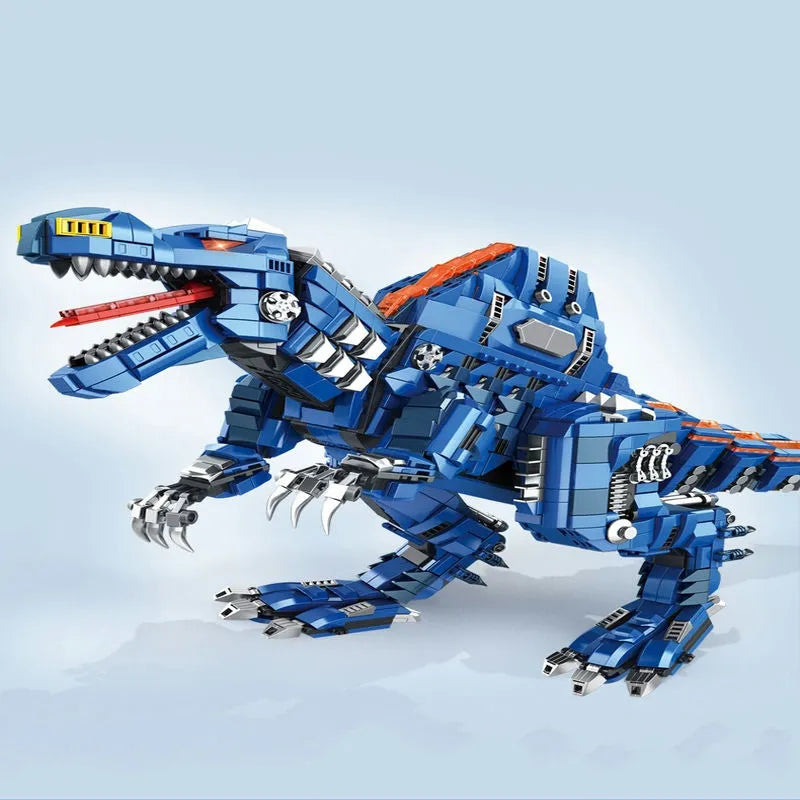 Building Blocks Jurassic Dinosaur MOC Mechanical Spinosaurus Bricks Toy Construction Set Toys - 1