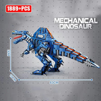 Thumbnail for Building Blocks Jurassic Dinosaur MOC Mechanical Spinosaurus Bricks Toy - 3