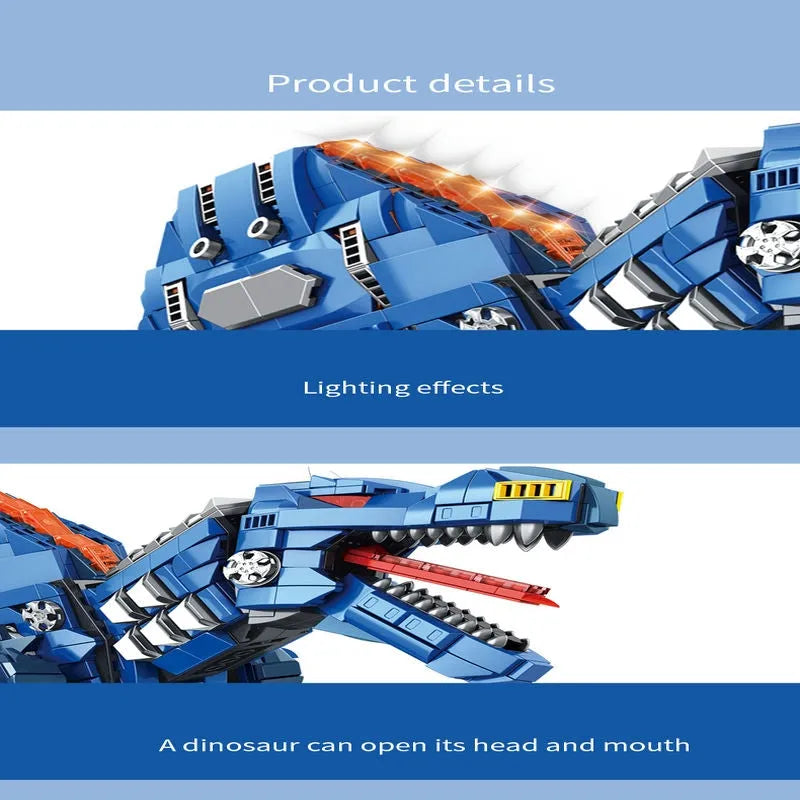 Building Blocks Jurassic Dinosaur MOC Mechanical Spinosaurus Bricks Toy Construction Set Toys - 5