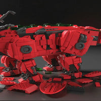 Thumbnail for Building Blocks Jurassic Dinosaur MOC Mechanical Triceratops Bricks Toy Construction Set Toys - 6
