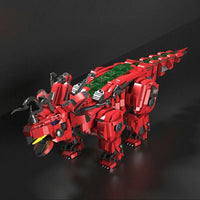 Thumbnail for Building Blocks Jurassic Dinosaur MOC Mechanical Triceratops Bricks Toy - 5
