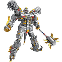 Thumbnail for Building Blocks Mecha Iron Grimlock Dinosaur Transformers Bricks Toy - 4