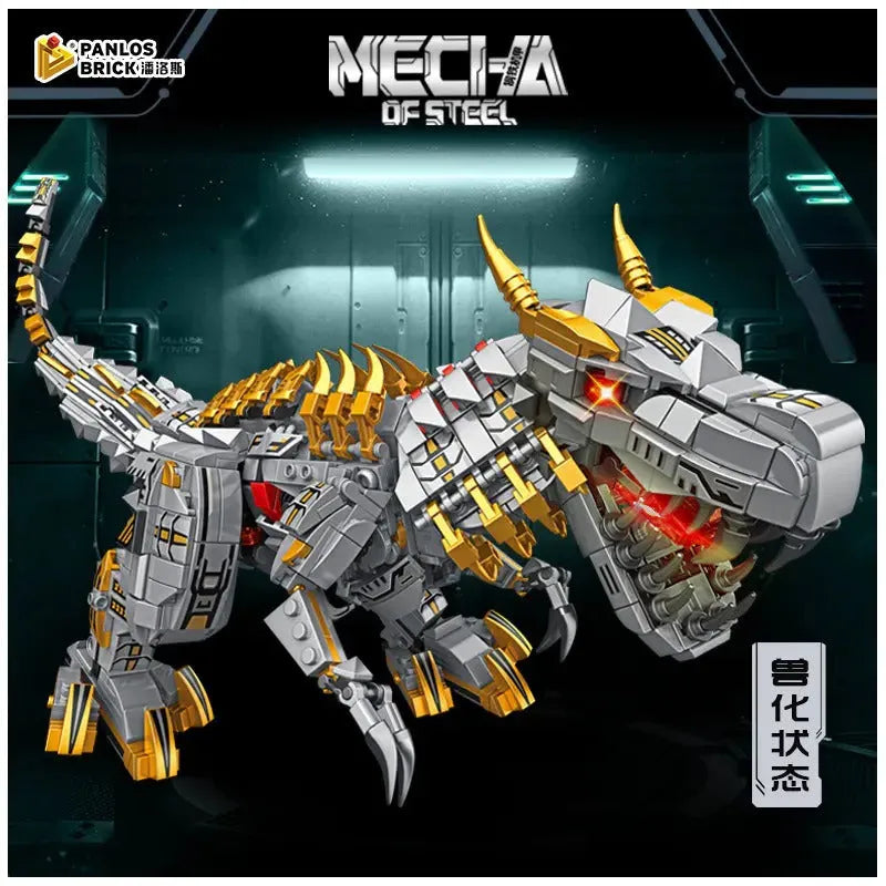 Building Blocks Mecha Iron Grimlock Dinosaur Transformers Bricks Toy - 5