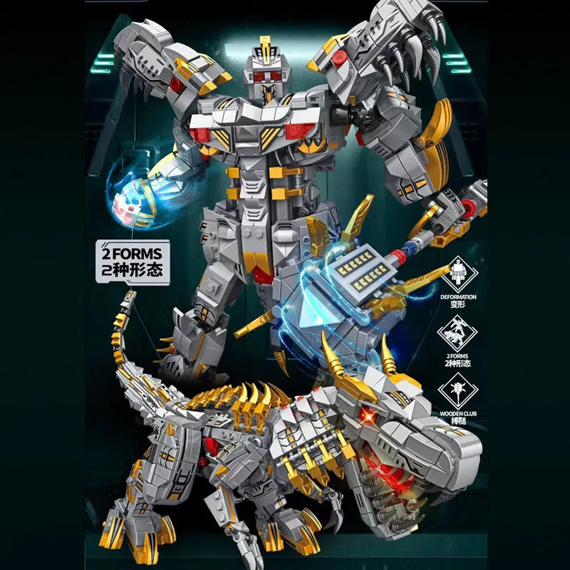 Building Blocks Mecha Iron Grimlock Dinosaur Transformers Bricks Toy - 3