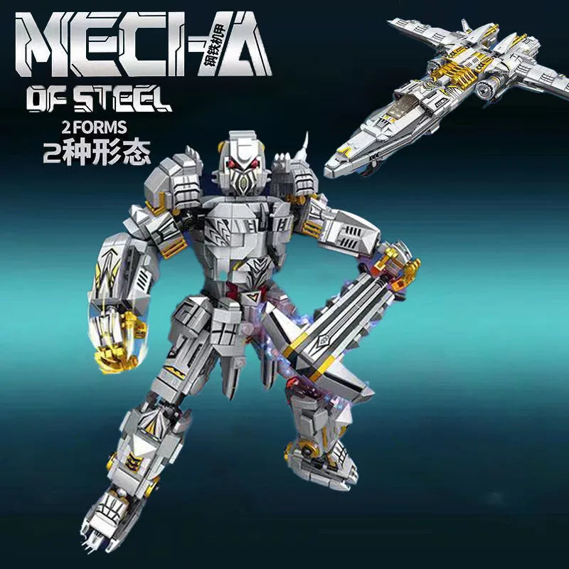 Building Blocks Mecha Of Steel Mech Megatron Transformer Robot Bricks Toy Construction Set Toys - 2