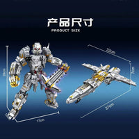 Thumbnail for Building Blocks Mecha Of Steel Mech Megatron Transformer Robot Bricks Toy - 7