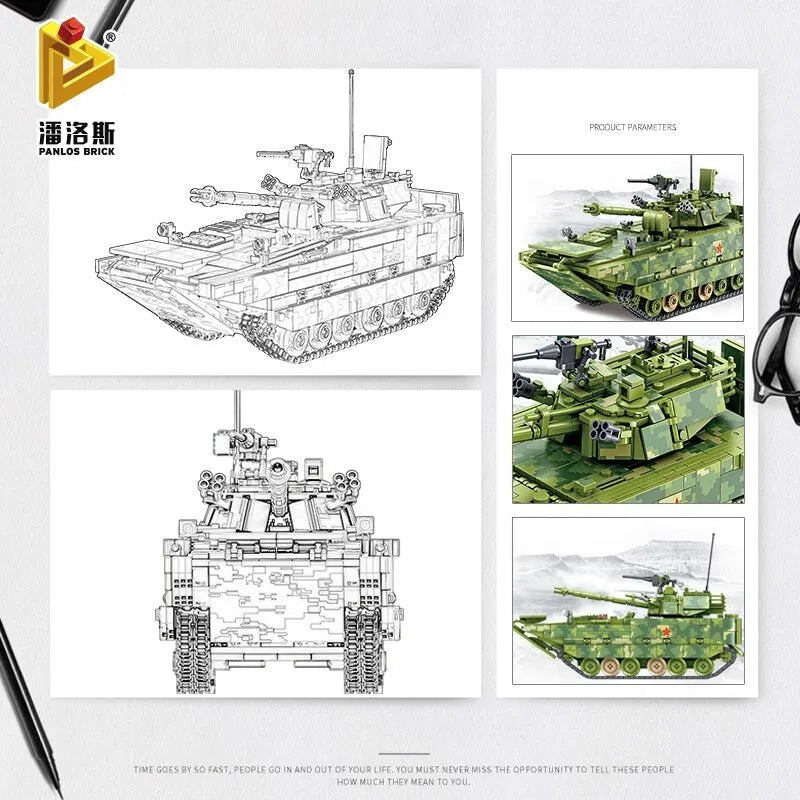 Building Blocks Military China Amphibious Infantry Tank Bricks Toys - 3
