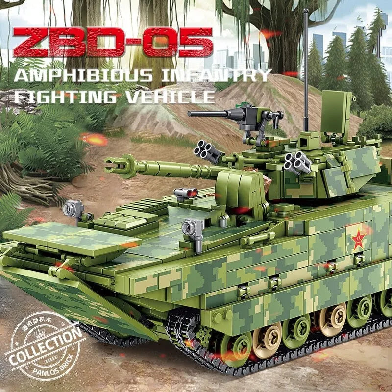 Building Blocks Military China Amphibious Infantry Tank Bricks Toys - 2