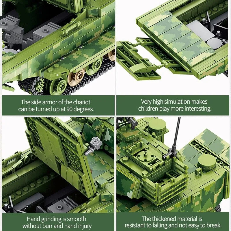 Building Blocks Military China Amphibious Infantry Tank Bricks Toys - 5