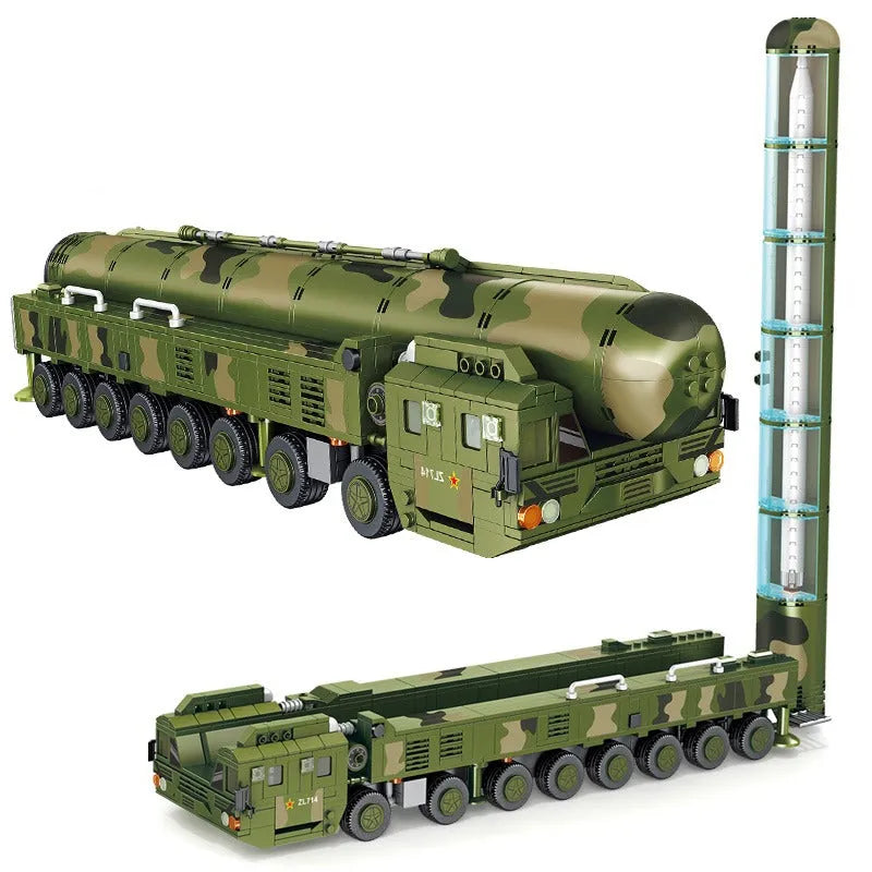 Military DF41 Intercontinental Nuclear Missiles Bricks Toy