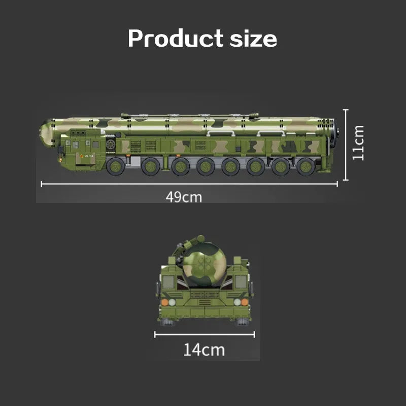 Building Blocks Military DF41 Intercontinental Nuclear Missiles Bricks Toy - 3